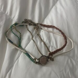 Elegant Green and Brown Beaded Necklace